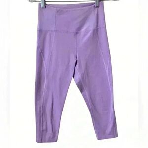 Girlfriend Collective High Waisted Compression Legging Lavender Purple Cropped